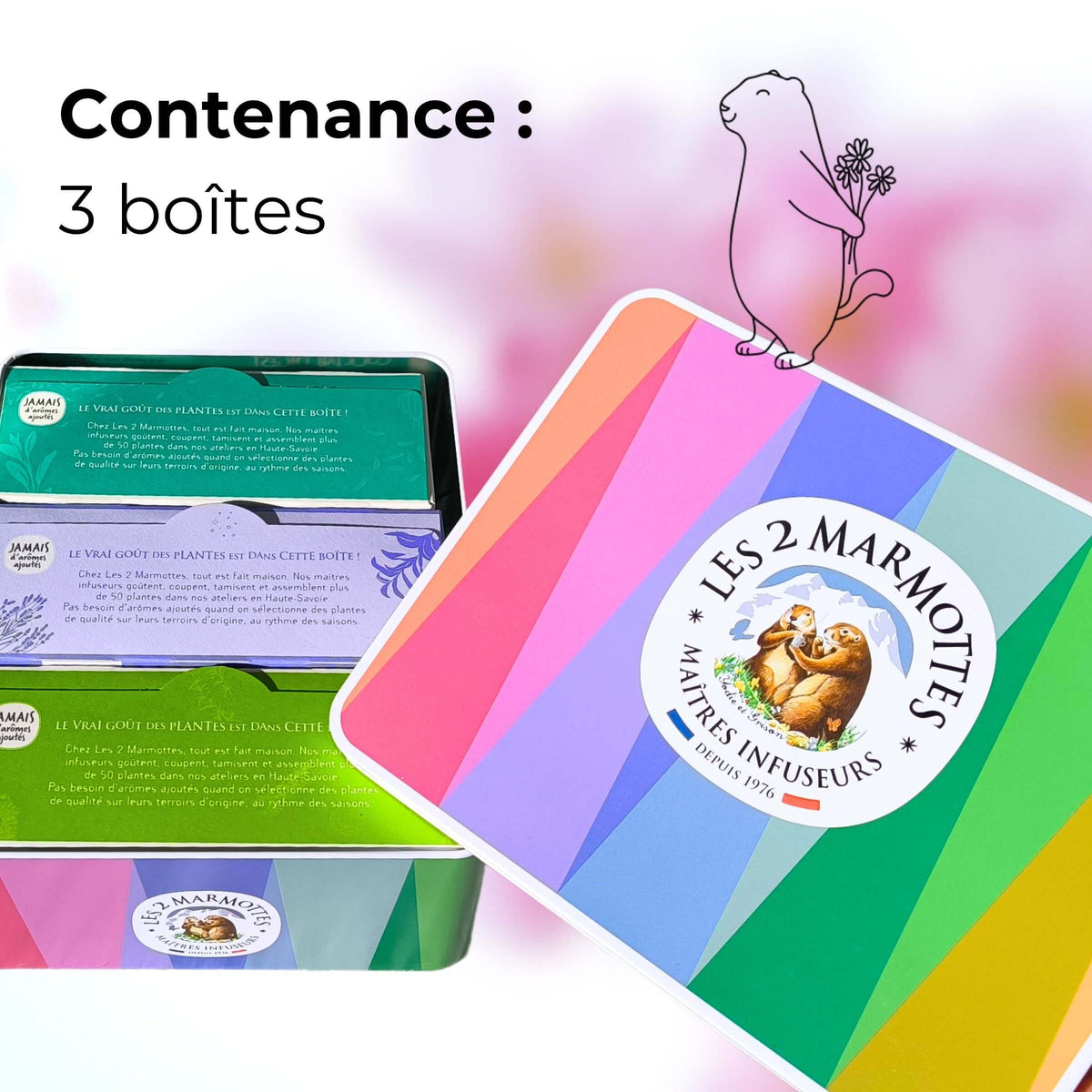 Cette boîte vitaminée contient 3 boîtes de tisanes et thés pour la detox de printemps