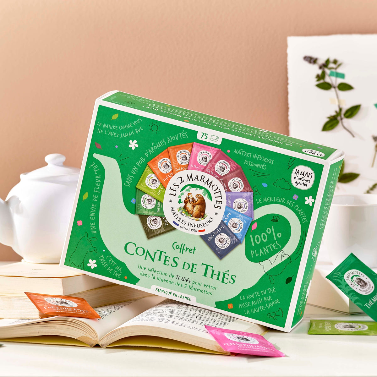 Idée cadeau noel : le coffret de thés bios, 11 recettes différentes pour tous les moments de la journée